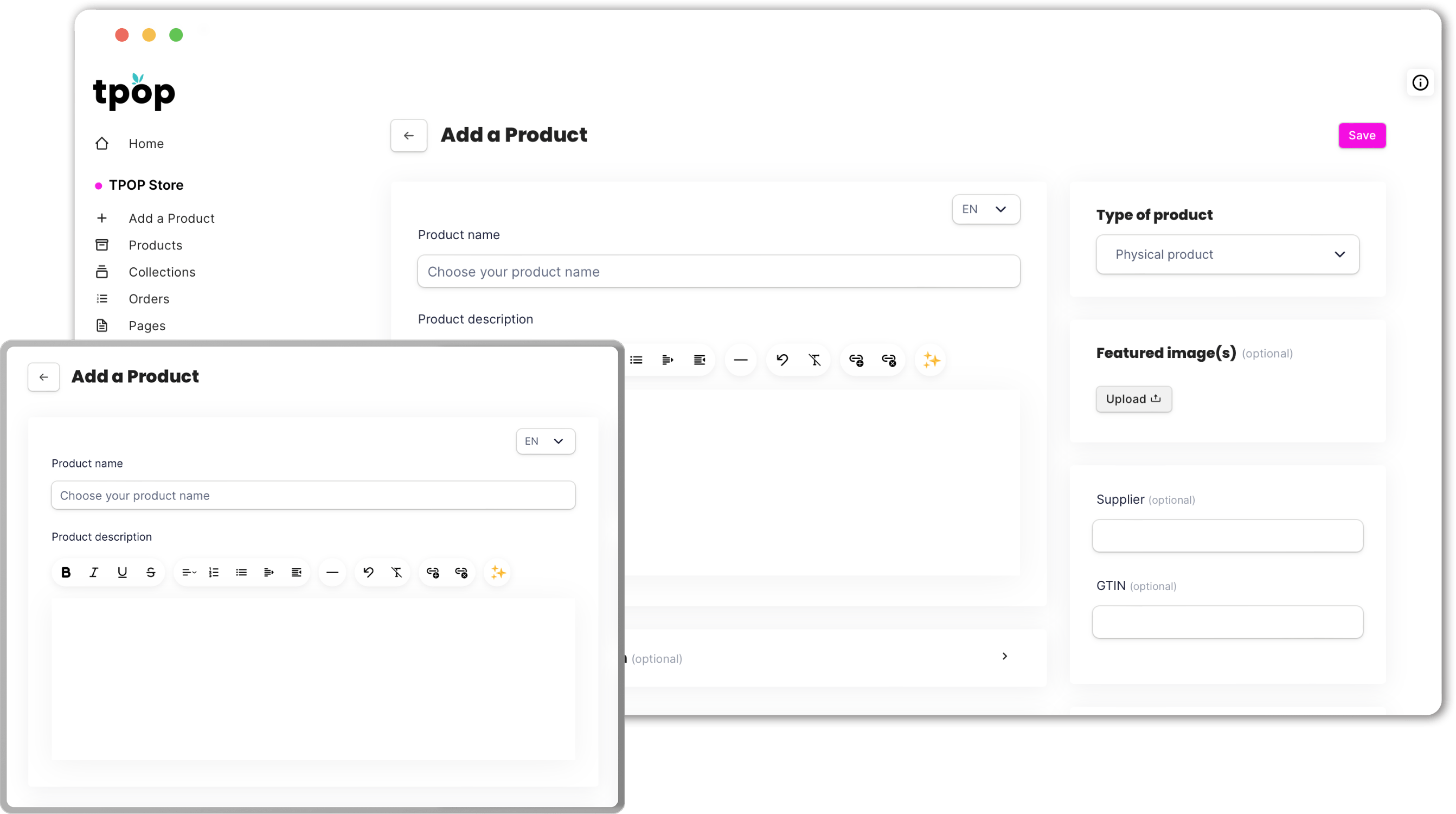 Crea i tuoi prodotti digitali.