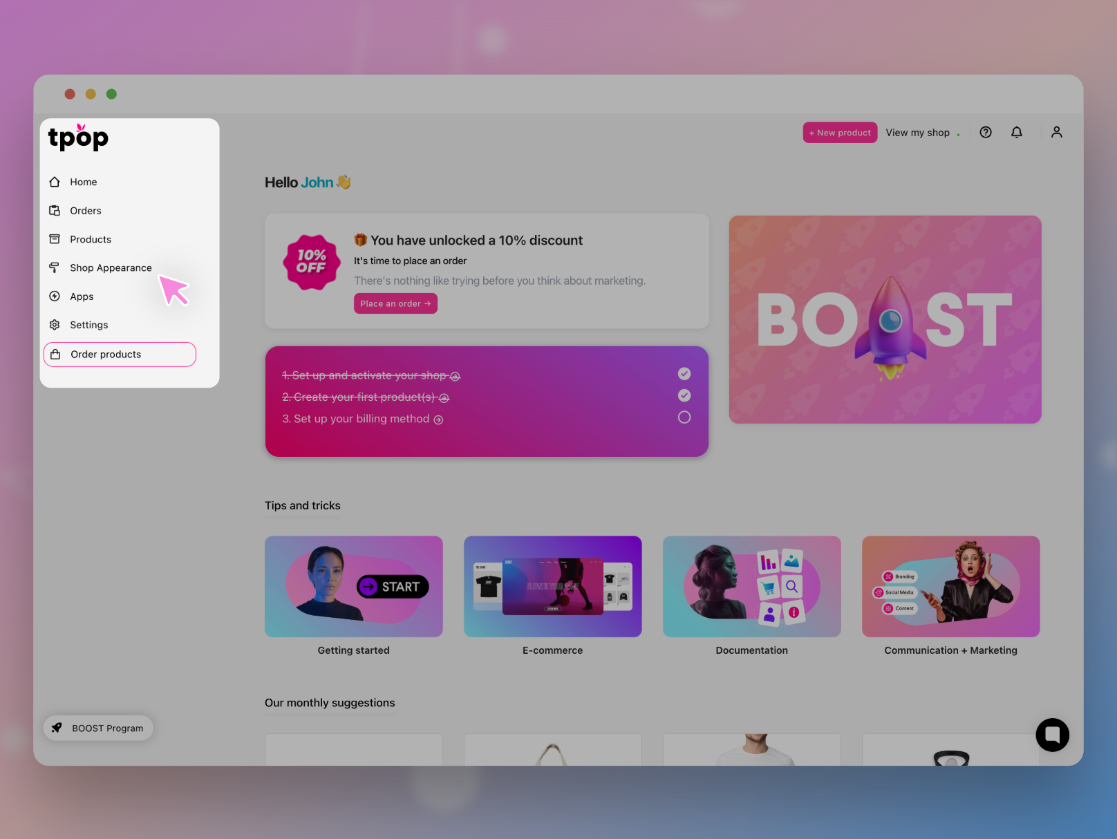 Kuvitus sähköisen kaupankäynnin / print on demand -alustastamme.