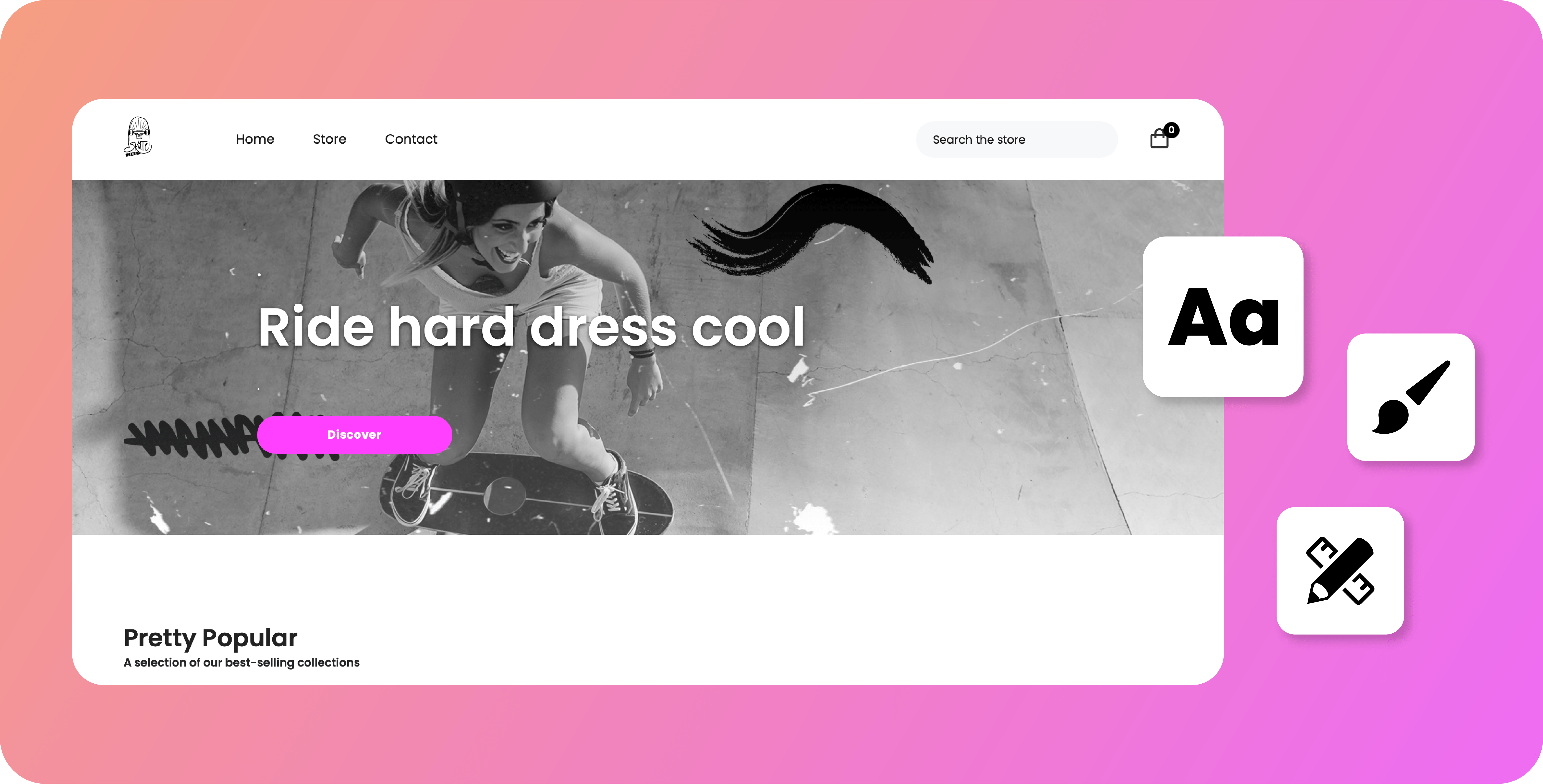 Volledige aanpassing van je online winkel met ons CMS.