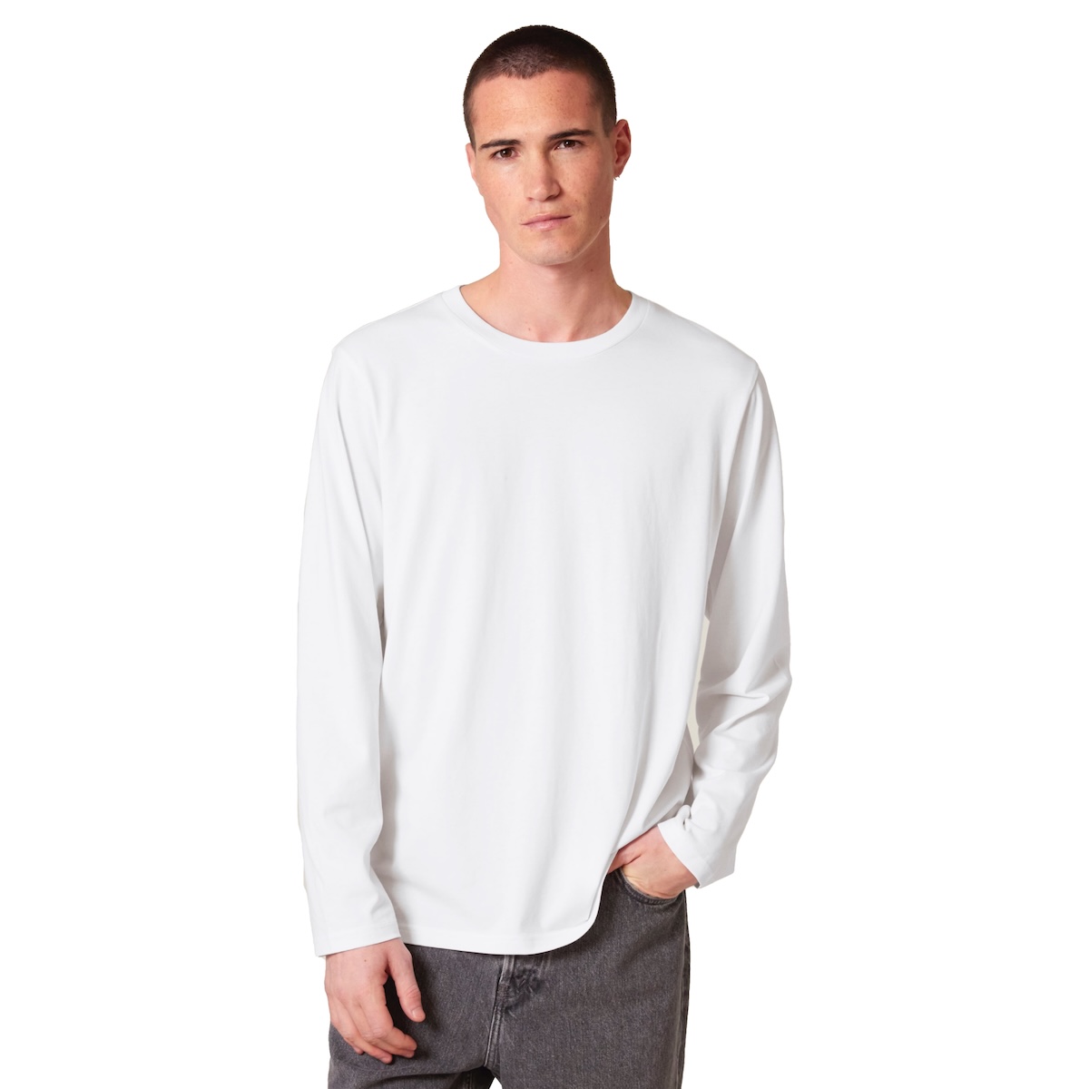 Maglietta Uomo Maniche Lunghe In Cotone Jersey – Tinta Unita, Vestibilità Classica, Multicolore